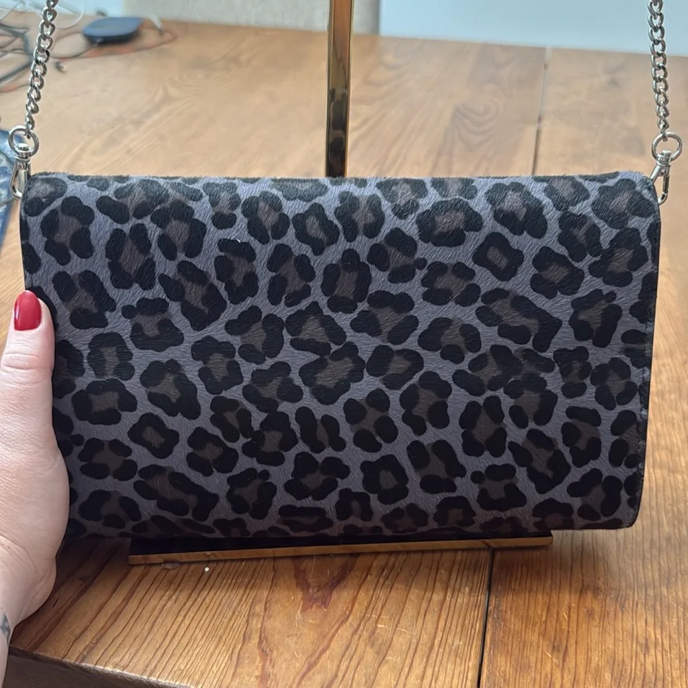 Aquatalia Leopard Clutch